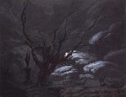 Carl Blechen Mountain Gorge in Winter Sweden oil painting artist
